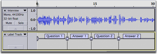 audacity split track