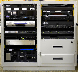 Image of the Equipment Rack located in the 5.1 Mix Room