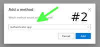 MFA Authenticator setup step 2